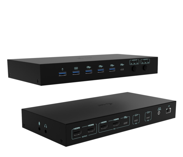 I-TEC USB-C KVM Dock PRO Three Hosts 2x Video 2x PD max 92W C31KVMDOCKPDPRO - 1349206 - zdjęcie